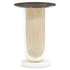 AICO Michael Amini La Marisia Chairside Table in Creamy Pearl (Promo)