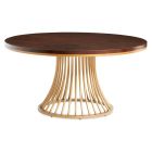 AICO Michael Amini Camellia Field Round Dining Table in Warm Pecan (Promo)
