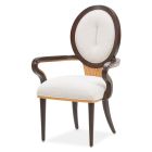 AICO Michael Amini Camellia Field Arm Chair in Warm Pecan (Promo)