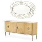 AICO Michael Amini Camellia Field Caramel Sideboard with Wall Mirror (Promo)