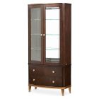 AICO Michael Amini Camellia Field Display Cabinet in Warm Pecan (Promo)