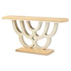 AICO Michael Amini Camellia Field Caramel Console Table