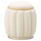 AICO Michael Amini Camellia Field Caramel Round Accent Bench (Promo)