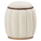 AICO Michael Amini Camellia Field Round Bench in Warm Pecan (Promo)