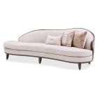 AICO Michael Amini Camellia Field Asymmetrical Sofa in Warm Pecan (Promo)