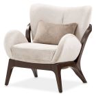 AICO Michael Amini Camellia Field Accent Chair Porchini in Warm Pecan (Promo)