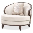 AICO Michael Amini Camellia Field Matching Chair Linen in Warm Pecan (Promo)