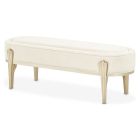 AICO Michael Amini Camellia Field Caramel Accent Bench