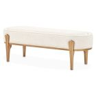 AICO Michael Amini Camellia Field Bench in Warm Pecan (Promo)