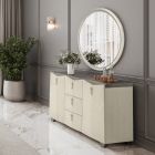 AICO Michael Amini Fantosini Sideboard with Mirror in Silver Mist (Promo)