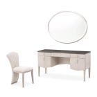 AICO Michael Amini Fantosini Vanity Set With Mirror and Chair in Silver Mist (Promo)