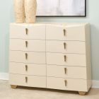 AICO Michael Amini Fantosini 10-Drawer Chest in Creamy Pearl