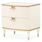 AICO Michael Amini La Terrazza Nightstand in Creamy Pearl