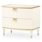 AICO Michael Amini La Terrazza Large Nightstand in Creamy Pearl