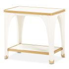 AICO Michael Amini La Terrazza Rectangular End Table in Creamy Pearl