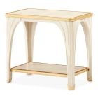 AICO Michael Amini La Terrazza Rectangular End Table in Silver Mist