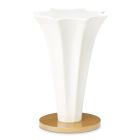AICO Michael Amini La Terrazza Chairside Table in Creamy Pearl