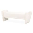 AICO Michael Amini La Terrazza Bed Bench in Creamy Pearl