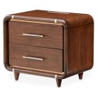 AICO Michael Amini Mason Park Nightstand with LED Lighting in Umber