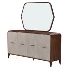 AICO Michael Amini Houston Sideboard with Mirror in Walnut (Promo)