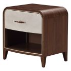 AICO Michael Amini Houston 1-Drawer Nightstand in Walnut