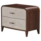 AICO Michael Amini Houston 2-Drawer Nightstand in Walnut