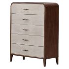 AICO Michael Amini Houston 5 Drawer Chest in Walnut