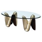 AICO Michael Amini Houston Cocktail Table in Gold