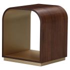 AICO Michael Amini Houston End Table in Walnut