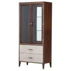 AICO Michael Amini Houston Display Cabinet in Walnut (Promo)