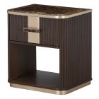 AICO Michael Amini West Kensington 1-Drawer Nightstand in Medium Espresso