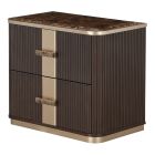 AICO Michael Amini West Kensington 2-Drawer Nightstand in Medium Espresso (Promo)