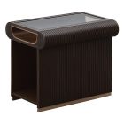 AICO Michael Amini West Kensington End Table in Medium Espresso