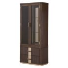 AICO Michael Amini West Kensington Display Cabinet in Medium Espresso