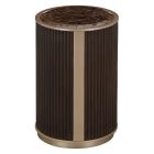 AICO Michael Amini West Kensington Chairside Table in Medium Espresso