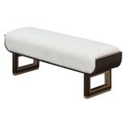 AICO Michael Amini West Kensington Accent Bench in Medium Espresso (Promo)