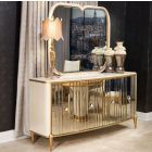AICO Michael Amini Scotts Square Sideboard with Mirror in Light Champagne (Promo)