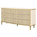 AICO Michael Amini Scotts Square Dresser in Light Champagne (Promo)