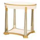 AICO Michael Amini Scotts Square End Table in Light Champagne (Promo)