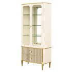 AICO Michael Amini Scotts Square Display Cabinet in Light Champagne
