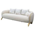 AICO Michael Amini Scotts Square Sofa in Light Champagne (Promo)