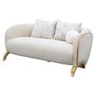 AICO Michael Amini Scotts Square Loveseat in Light Champagne (Promo)