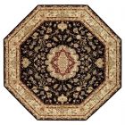Nourison Home 2000-2028 10' x Octagon Black Traditional Indoor Rug