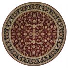 Nourison Home 2000-2002 8' x Round Burgundy Traditional Indoor Rug (Dropshippable)