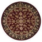 Nourison Home 2000-2002 4' x Round Burgundy Traditional Indoor Rug (Dropshippable)