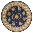 Nourison Home 2000-2022 4' x Round Navy Traditional Indoor Rug (Dropshippable)