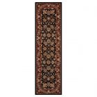Nourison Home 2000-2017 2'6" x 12' Black Traditional Indoor Rug (Dropshippable)