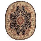 Nourison Home 2000-2028 7'6" x 9'6" Oval Black Traditional Indoor Rug (Dropshippable)
