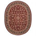Nourison Home 2000-2002 7'6" x 9'6" Oval Burgundy Traditional Indoor Rug (Dropshippable)