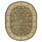 Nourison Home 2000-2003 7'6" x 9'6" Oval Olive Traditional Indoor Rug (Dropshippable)
